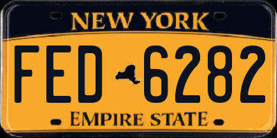 NY license plate FED6282