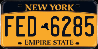NY license plate FED6285