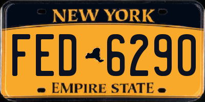 NY license plate FED6290