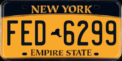NY license plate FED6299