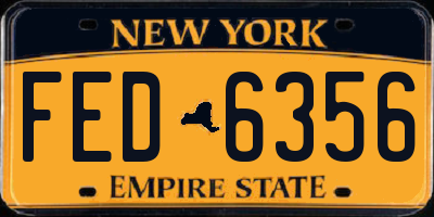 NY license plate FED6356