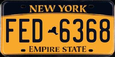 NY license plate FED6368