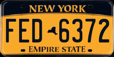 NY license plate FED6372