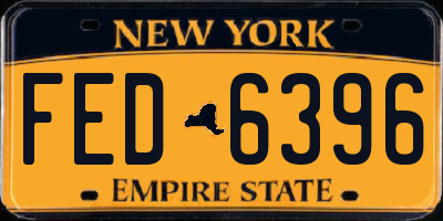 NY license plate FED6396