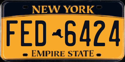NY license plate FED6424