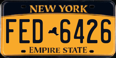 NY license plate FED6426