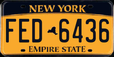 NY license plate FED6436