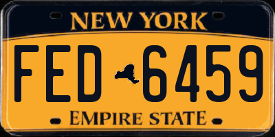 NY license plate FED6459