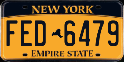 NY license plate FED6479