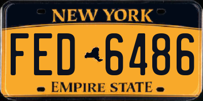 NY license plate FED6486