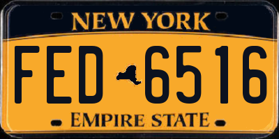 NY license plate FED6516