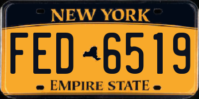 NY license plate FED6519
