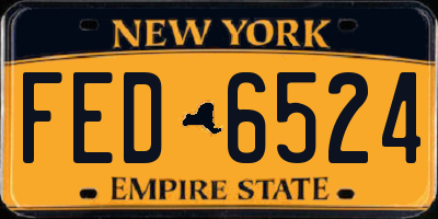 NY license plate FED6524