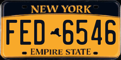 NY license plate FED6546
