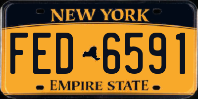 NY license plate FED6591