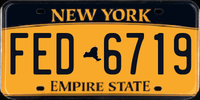 NY license plate FED6719