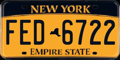 NY license plate FED6722
