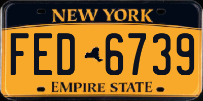 NY license plate FED6739