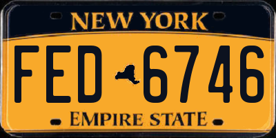 NY license plate FED6746