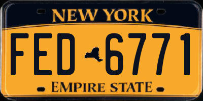 NY license plate FED6771
