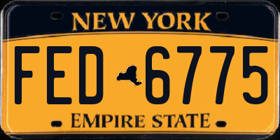 NY license plate FED6775