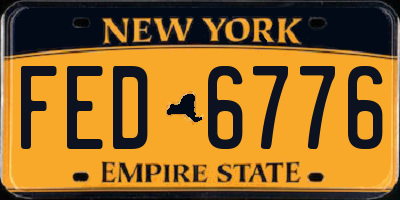 NY license plate FED6776