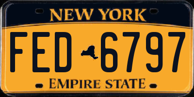 NY license plate FED6797