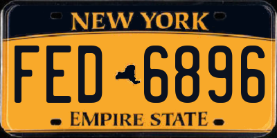 NY license plate FED6896
