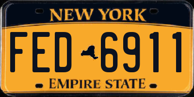 NY license plate FED6911