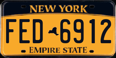 NY license plate FED6912