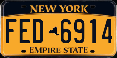 NY license plate FED6914