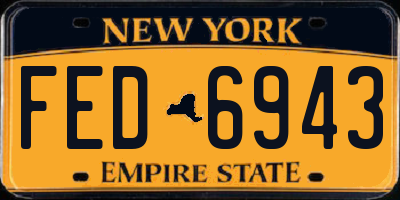NY license plate FED6943