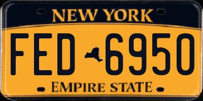NY license plate FED6950