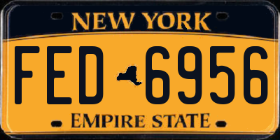 NY license plate FED6956