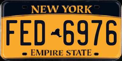 NY license plate FED6976