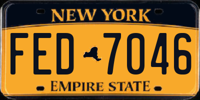 NY license plate FED7046