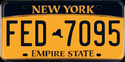 NY license plate FED7095