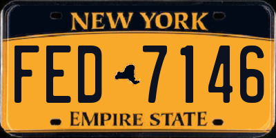 NY license plate FED7146