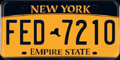NY license plate FED7210