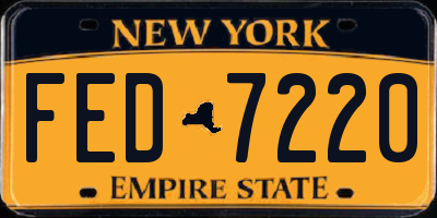 NY license plate FED7220