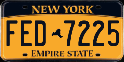 NY license plate FED7225