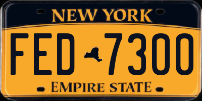 NY license plate FED7300