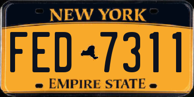 NY license plate FED7311