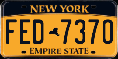 NY license plate FED7370