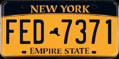 NY license plate FED7371