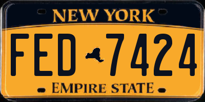 NY license plate FED7424