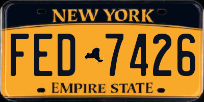 NY license plate FED7426