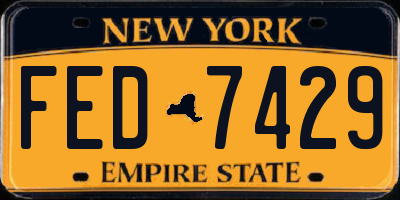 NY license plate FED7429
