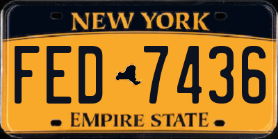 NY license plate FED7436