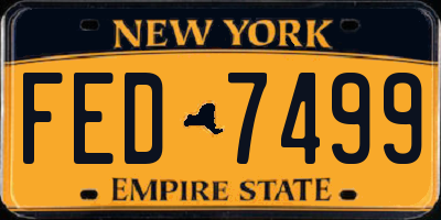 NY license plate FED7499